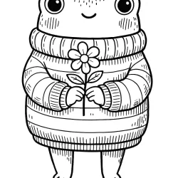 Sapo para imprimir e colorir