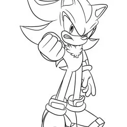 Shadow (Sonic) para imprimir e colorir