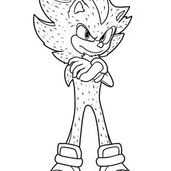 Shadow (Sonic) para imprimir e colorir