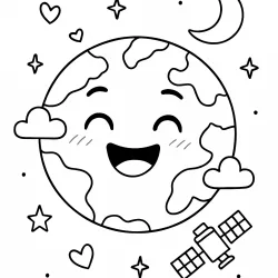Sistema Solar para imprimir e colorir
