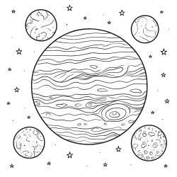 Sistema Solar para imprimir e colorir