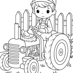 desenho de Trator