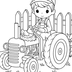 desenho de Trator