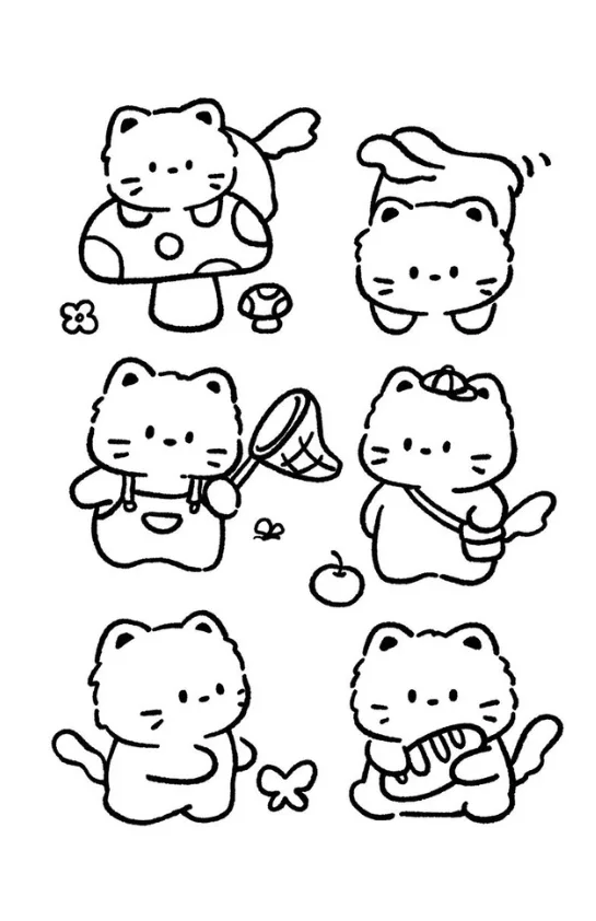 Desenhos Kawaii para imprimir e colorir