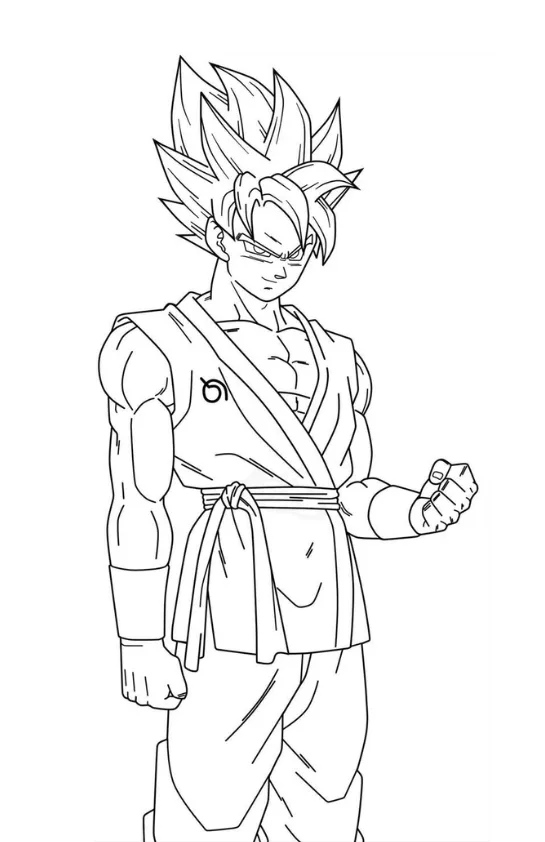 Desenhos do Goku para imprimir e colorir
