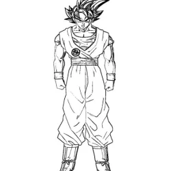 Desenhos do Goku para imprimir e colorir