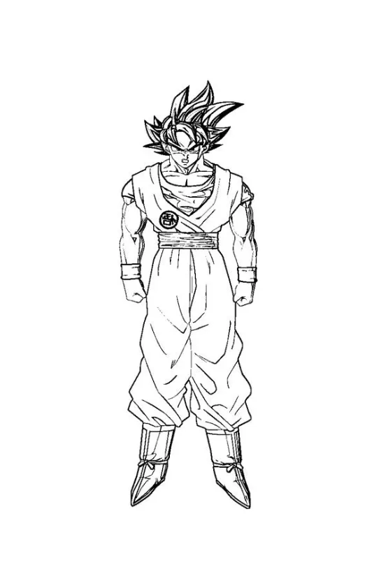 Desenhos do Goku para imprimir e colorir