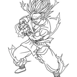 Desenhos do Goku para imprimir e colorir