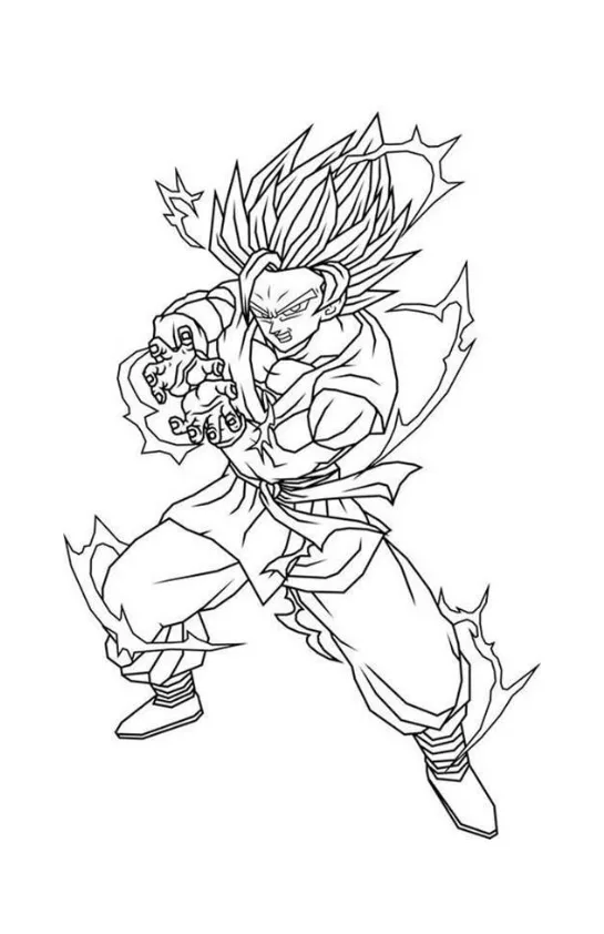 Desenhos do Goku para imprimir e colorir