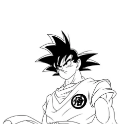 Desenhos do Goku para imprimir e colorir