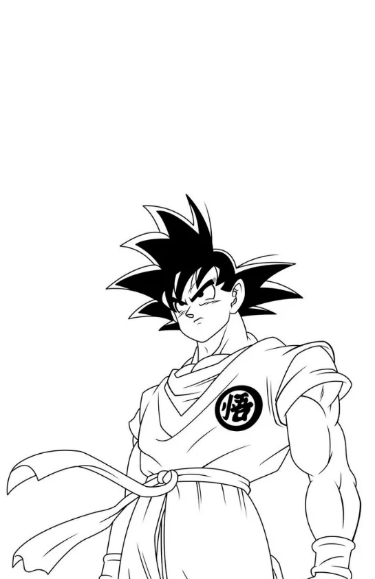 Desenhos do Goku para imprimir e colorir