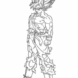 Desenhos do Goku para imprimir e colorir