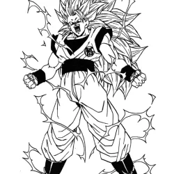 Desenhos do Goku para imprimir e colorir