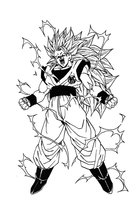 Desenhos do Goku para imprimir e colorir