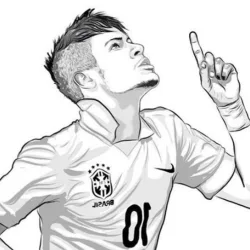 Desenhos do Neymar para imprimir e colorir