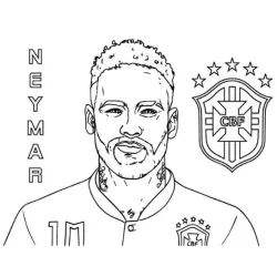 Desenhos do Neymar para imprimir e colorir