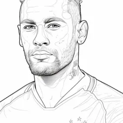 Desenhos do Neymar para imprimir e colorir