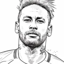 Desenhos do Neymar para imprimir e colorir