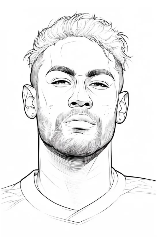 Desenhos do Neymar para imprimir e colorir