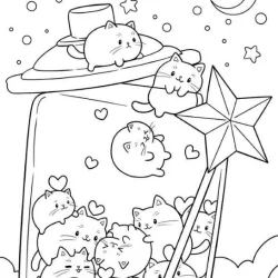 Desenhos Kawaii para imprimir e colorir