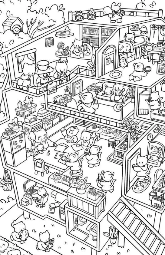 Desenhos Kawaii para imprimir e colorir