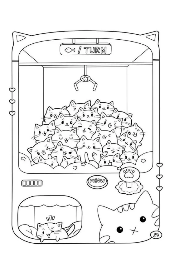 Desenhos Kawaii para imprimir e colorir