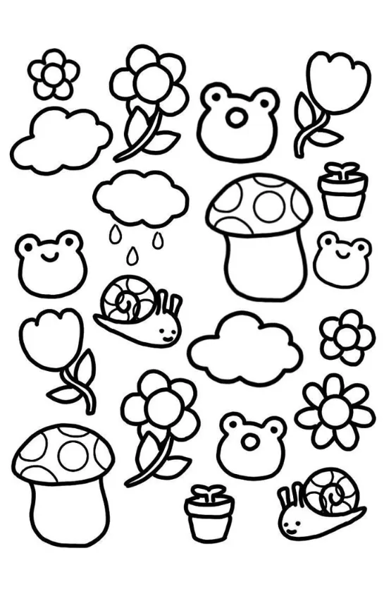 Desenhos Kawaii para imprimir e colorir