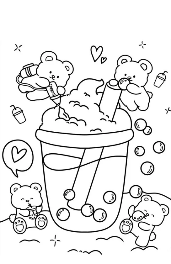 Desenhos Kawaii para imprimir e colorir