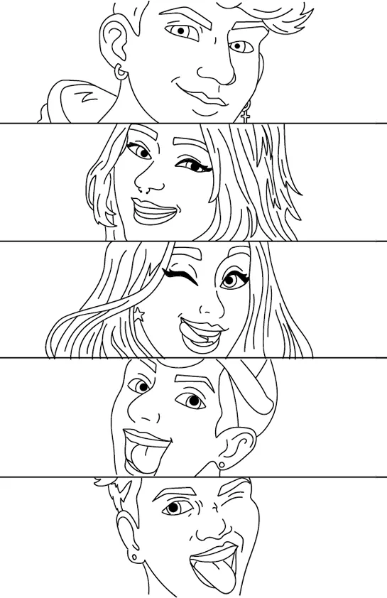 Desenhos da Emilly Vick para imprimir e colorir