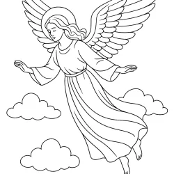 Anjo para imprimir e colorir
