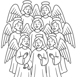 Anjo para imprimir e colorir