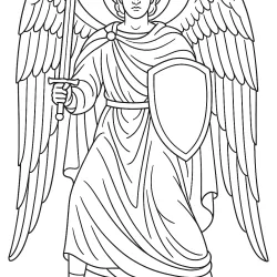 Anjo para imprimir e colorir