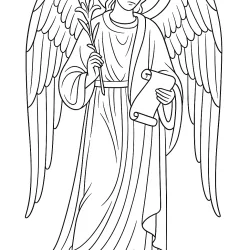 Anjo para imprimir e colorir