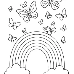 Arco-íris para imprimir e colorir