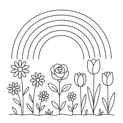 Arco-íris para imprimir e colorir