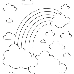 Arco-íris para imprimir e colorir