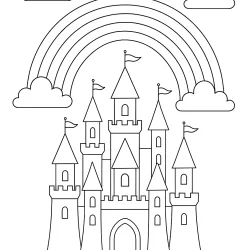 Arco-íris para imprimir e colorir