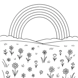 Arco-íris para imprimir e colorir