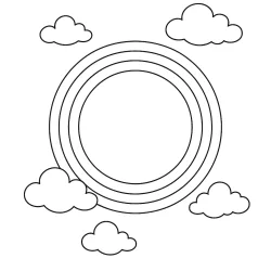Arco-íris para imprimir e colorir