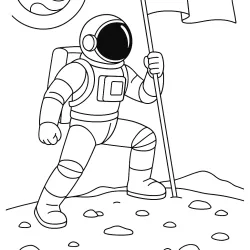 Astronauta para imprimir e colorir