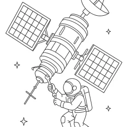 Astronauta para imprimir e colorir