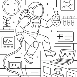 Astronauta para imprimir e colorir