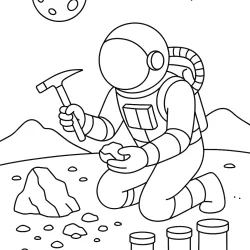 Astronauta para imprimir e colorir