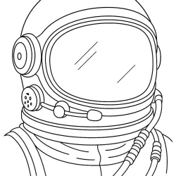 Astronauta para imprimir e colorir