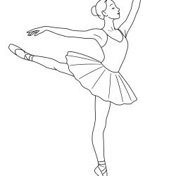 Bailarina para imprimir e colorir