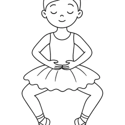 Bailarina para imprimir e colorir