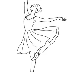 Bailarina para imprimir e colorir