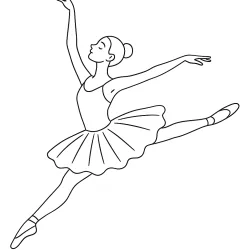 Bailarina para imprimir e colorir