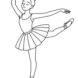 Bailarina para imprimir e colorir