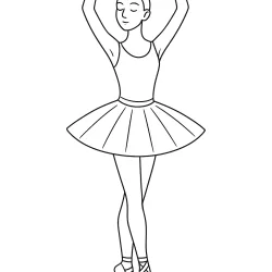 Bailarina para imprimir e colorir